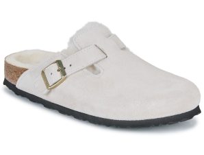 Τσόκαρα Birkenstock Boston Shearling LEVE Antique White LAF