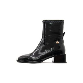 Μποτάκια/Low boots Noa Harmon BLAKE PATENT LEATHER MID HEEL ANKLE BOOTS WOMEN