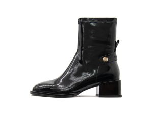 Μποτάκια/Low boots Noa Harmon BLAKE PATENT LEATHER MID HEEL ANKLE BOOTS WOMEN