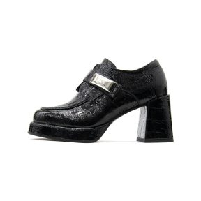 Μοκασσίνια Noa Harmon MANHATTAN PATENT HIGH HEEL MOCCASINS WOMEN