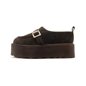 Μοκασσίνια I Athens SUEDE FLATFORM SLIPPERS WOMEN